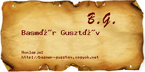 Basmár Gusztáv névjegykártya